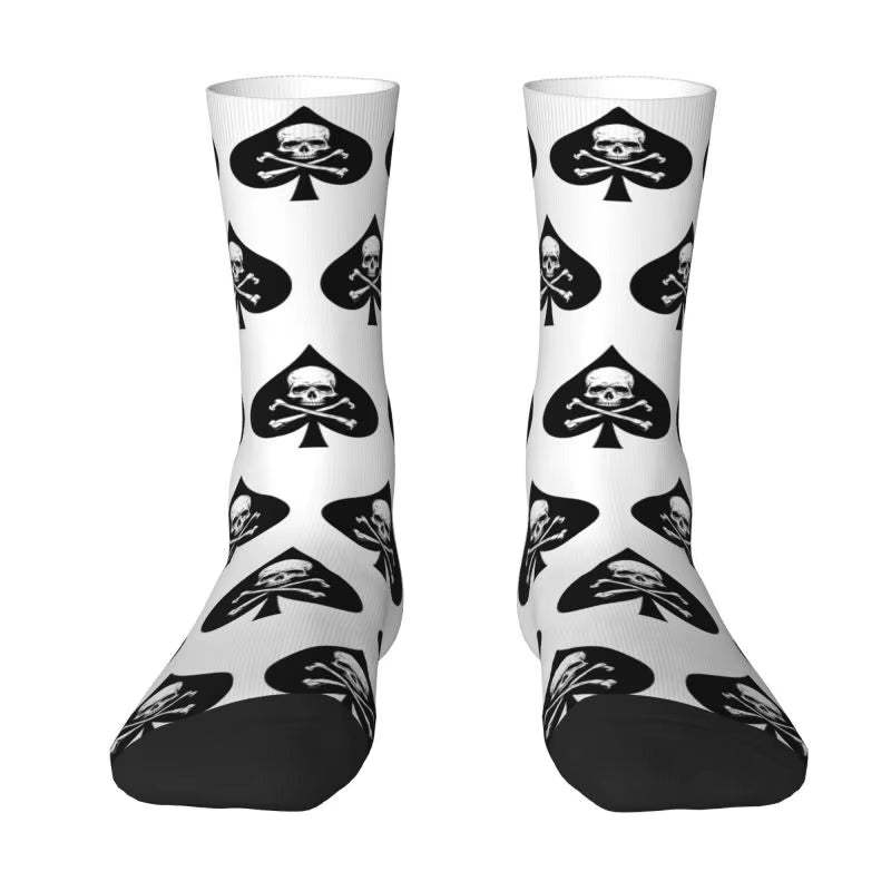 Cool Poker Men'S Crew Socks Unisex Funny Gambling Card Game Spring Summer Autumn Winter Dress Socks