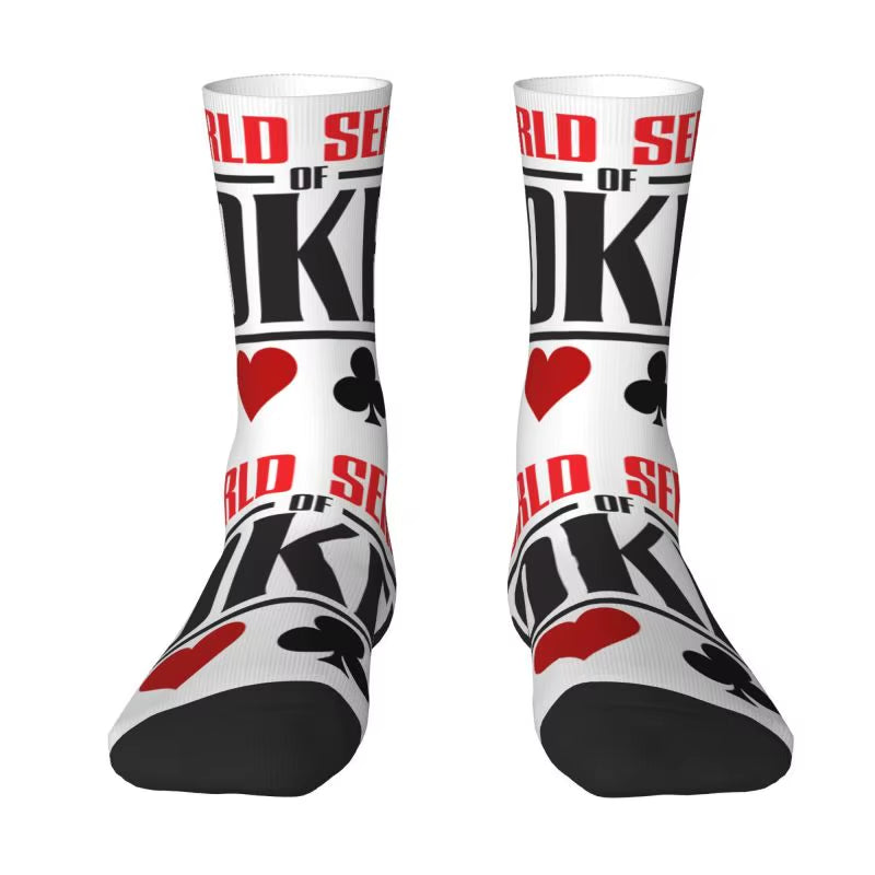 Cool Poker Men'S Crew Socks Unisex Funny Gambling Card Game Spring Summer Autumn Winter Dress Socks
