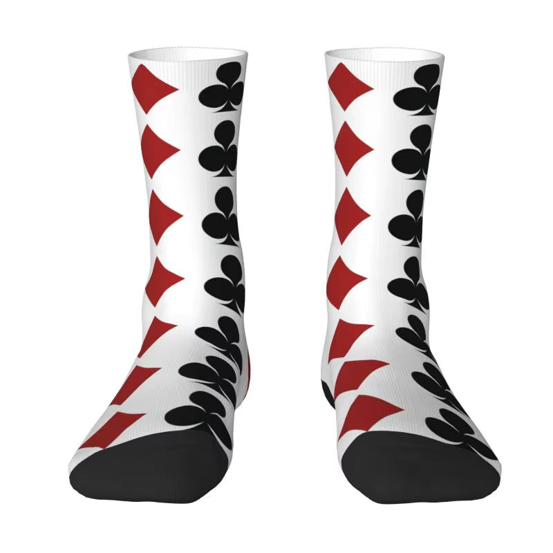 Cool Poker Men'S Crew Socks Unisex Funny Gambling Card Game Spring Summer Autumn Winter Dress Socks