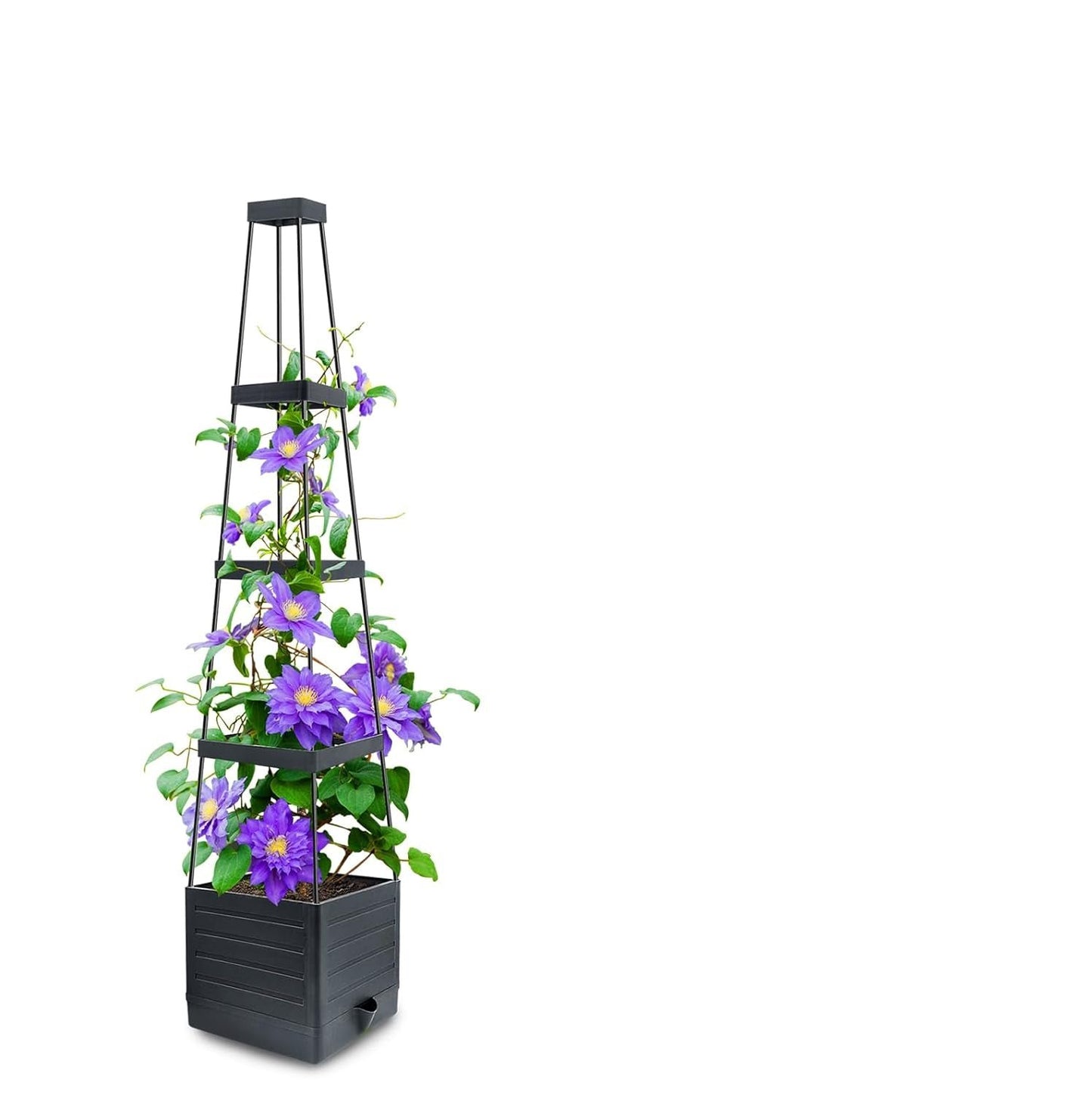 Tomato Planter with Trellis, 57" Raised Garden Bed Planters Box for Climbing Vegetables Plant, Self Watering Tomato Support Cages for Garden Pots, Use for Patios Greenhouse Indoor Outdoor(1Pc)