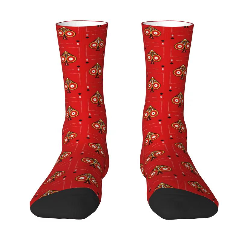 Cool Poker Men'S Crew Socks Unisex Funny Gambling Card Game Spring Summer Autumn Winter Dress Socks