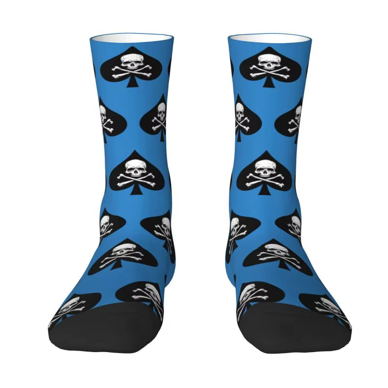 Cool Poker Men'S Crew Socks Unisex Funny Gambling Card Game Spring Summer Autumn Winter Dress Socks