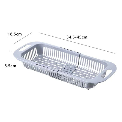 Drain Basket Bowl Rack Kitchen Fruit Basin Storage Rack Sink Retractable Sink Storage Rack