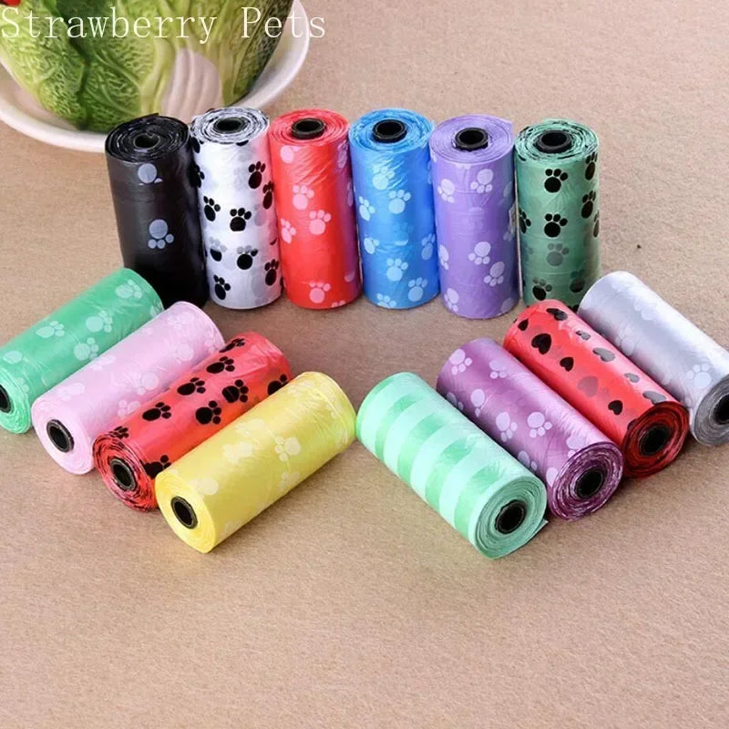 5Rolls 100Pcs Cat Dog Poop Bags Outdoor House for Dogs Clean Refill Garbage Bag Dog Accessories