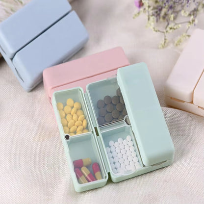 Magnetic Pill Case Pill Organizer Foldable 7 Day Pill Organizer Daily Pill Box Organizer with 7 Compartments Portable for Office