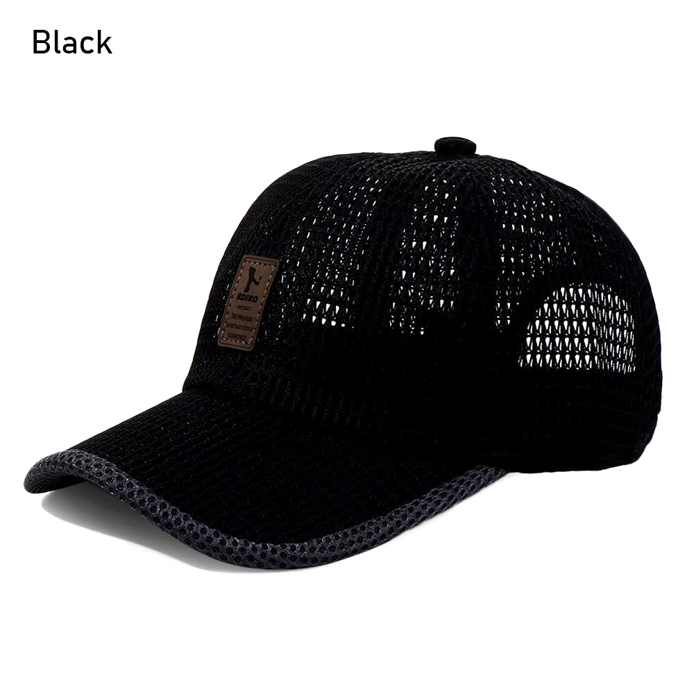 Men Women Quick-Dry Sports Baseball Cap Snapback Sunhat Mesh Patchwork Outdoor Hiking Running Hip Hop Baseball Hats Casquette