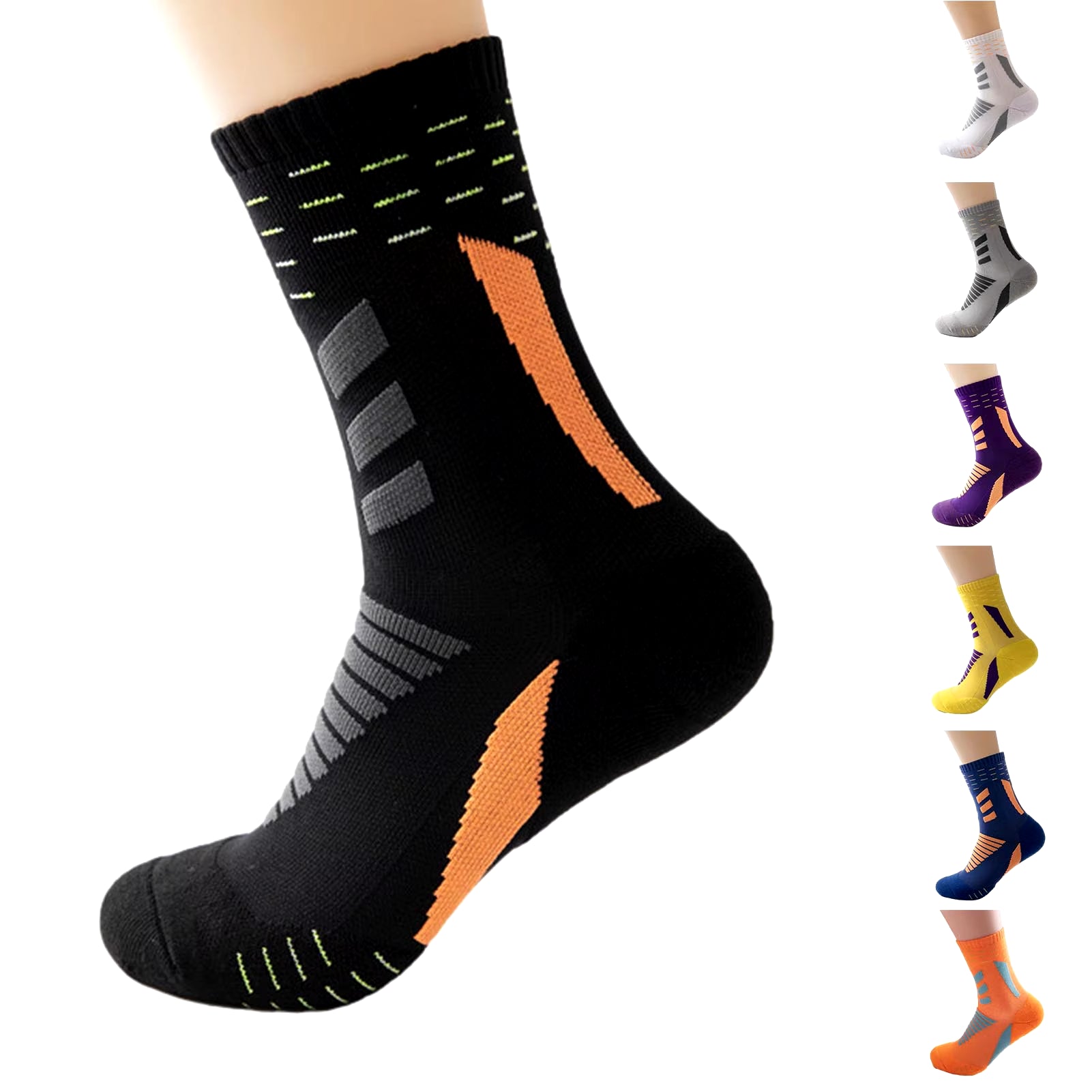 Men Cycling Socks Outdoor Breathable Anti-Friction Sport Sock Nylon Basketball Socks Marathon Stocking Summer Running Socks