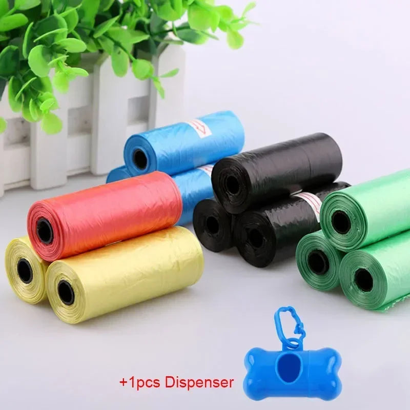 5Rolls 100Pcs Cat Dog Poop Bags Outdoor House for Dogs Clean Refill Garbage Bag Dog Accessories