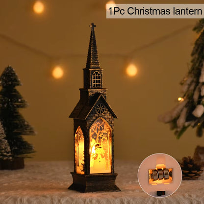 2024 Christmas LED Night Light Santa Claus Snowman Lantern Lamp Table Ornament Christmas Decoration for Home Xmas Navidad Gifts