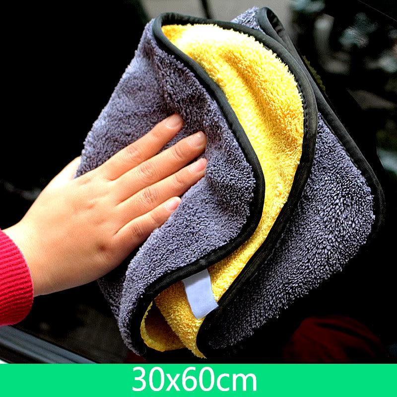 Microfiber Auto Wash Towel Car Cleaning Drying Cloth Hemming Car Care Cloth Detailing Car Wash Towel 30X30/40/60Cm