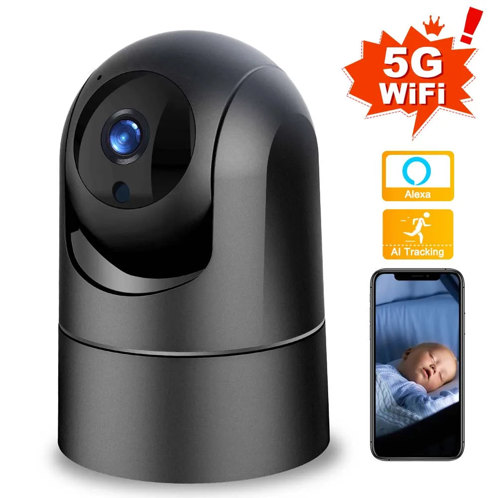 4MP IP Camera 5G Wifi 2K Baby Monitor 1080P Mini Indoor CCTV Security Camera Auto Tracking Audio Video Surveillance Camera Alexa