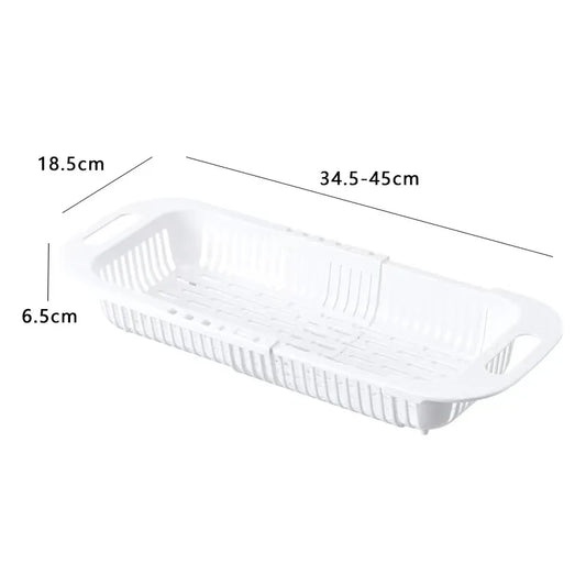 Drain Basket Bowl Rack Kitchen Fruit Basin Storage Rack Sink Retractable Sink Storage Rack