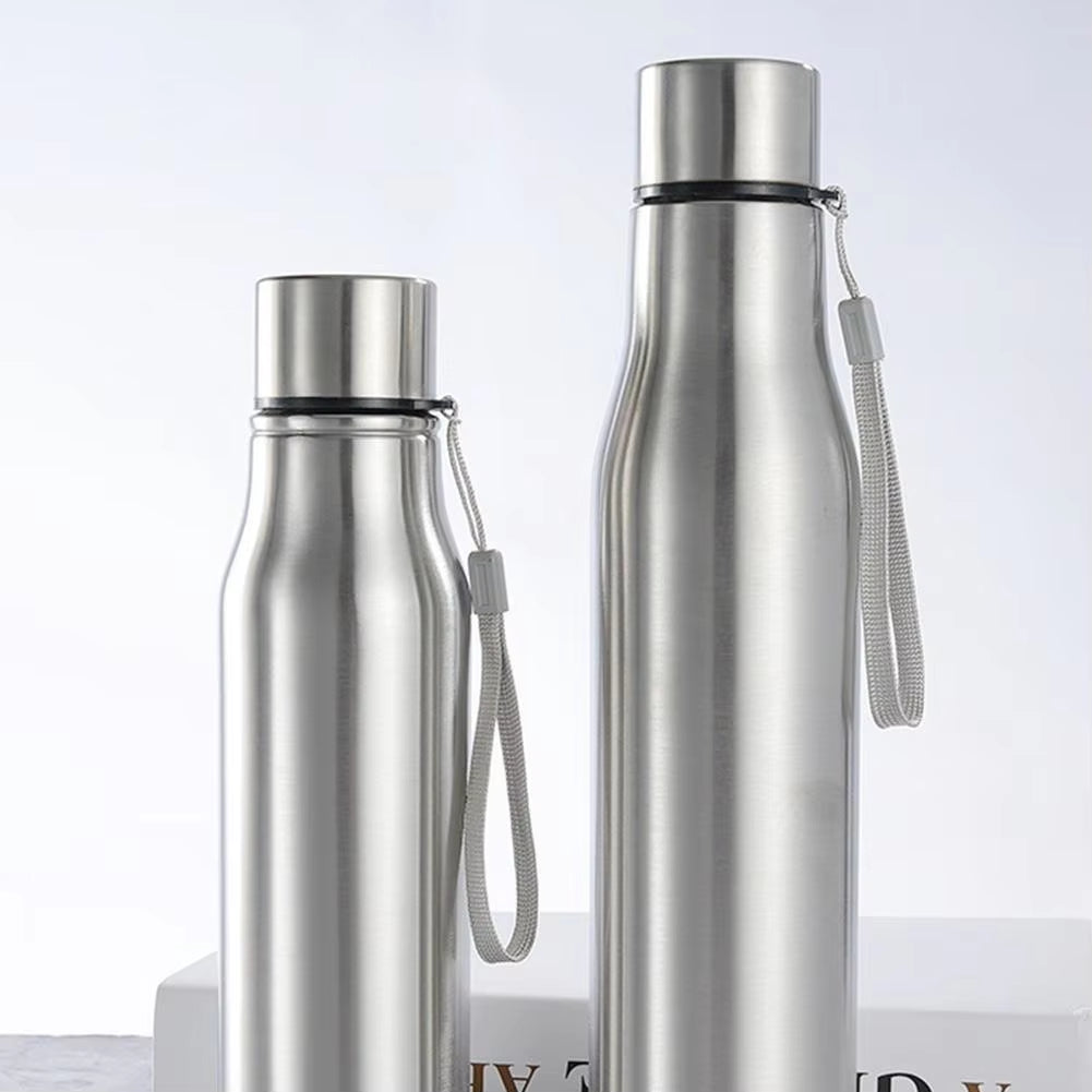 750/1000Ml Portable Sports Cycling Stainless Steel Water Bottle Drinking Cup Bicycle Kettle Drink Bottle Stainless Steel Cup