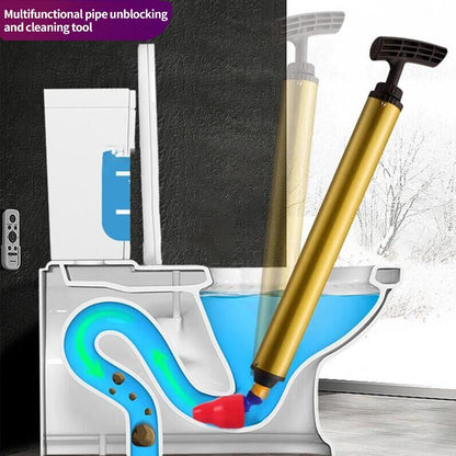 1 Set Manual Toilet Cleaning Tool, Multifunctional Efficient Toilet Pipe Dredge Cleaning Tool, Bathroom