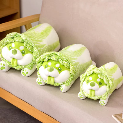 Cute Creative Buttocks Cabbage Shiba Inu Dog Japan Vegetable Dog Plush Toys Throw Pillow Stuffed Animal Sofa Cushion Xmas Gift