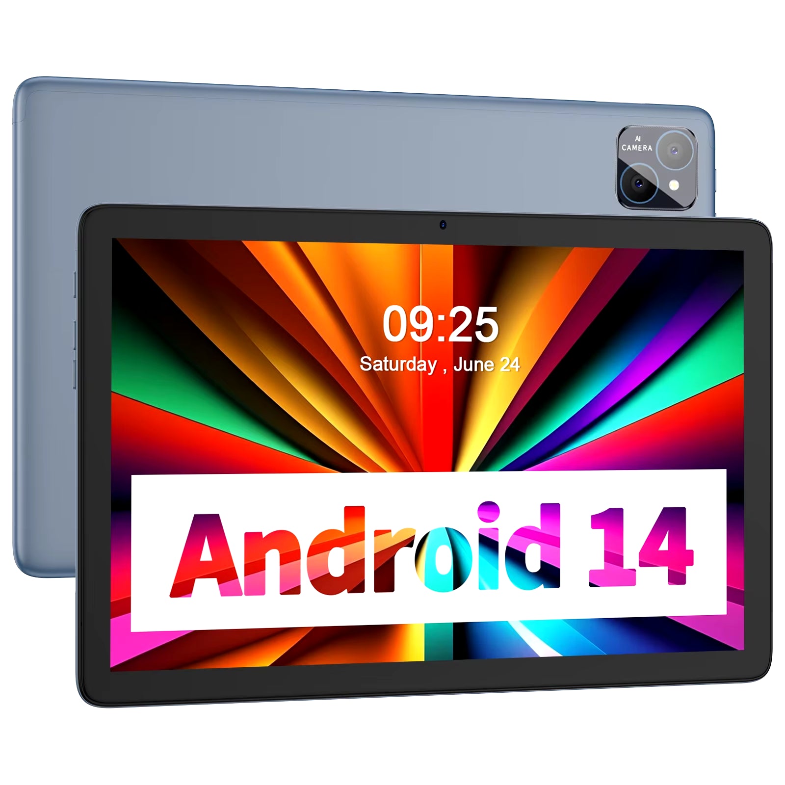 PRITOM TAB11 Android 14 Tablet 10 Inch, 8GB(4+4 Expand) RAM + 128GB ROM, Octa Core, 5G Wifi, with Keyboard, Mouse, Case