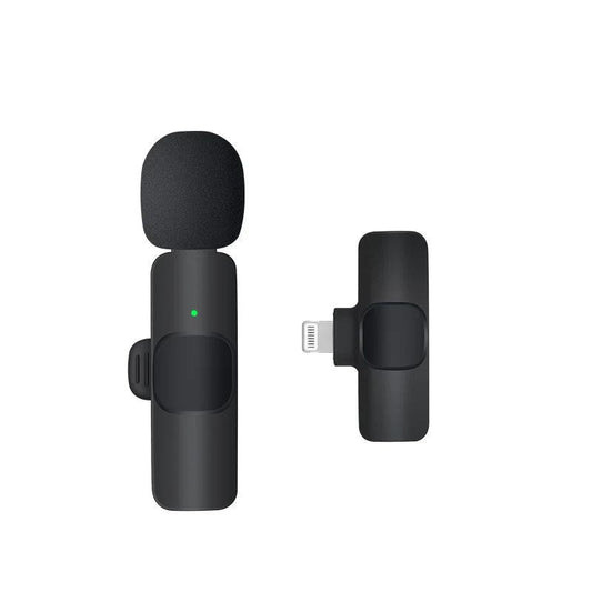 Mini Portable Wireless Tie Microphone Lavalier Microphone for Iphone Android Interview Recording Live Vlog Broadcast Gaming Mic