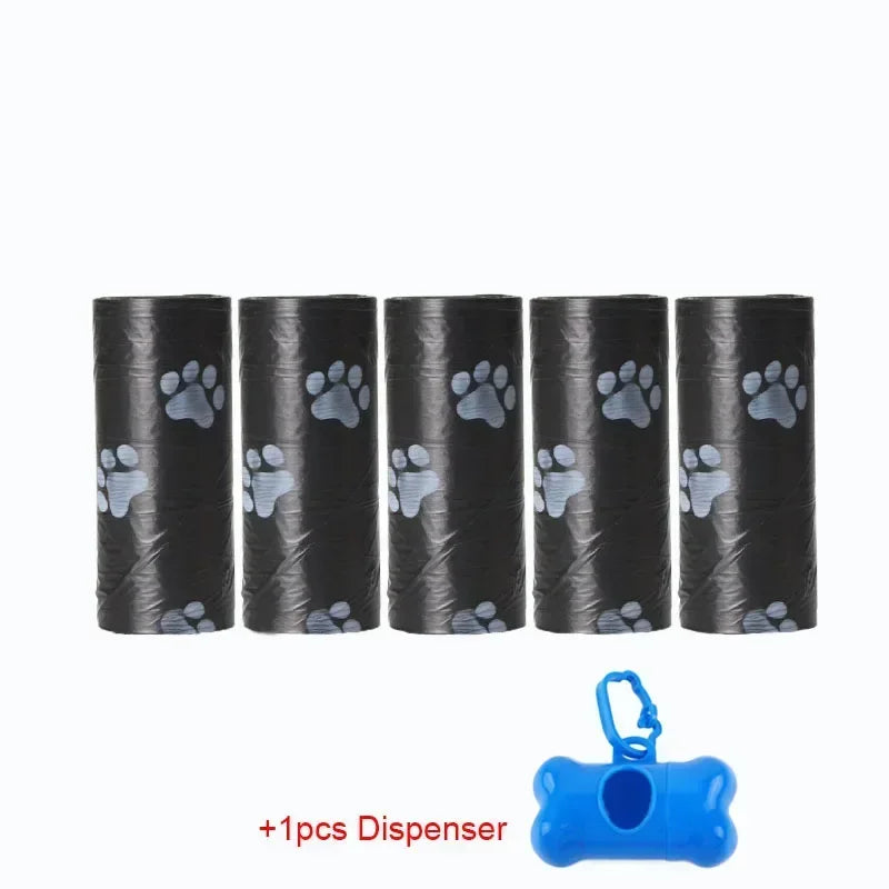 5Rolls 100Pcs Cat Dog Poop Bags Outdoor House for Dogs Clean Refill Garbage Bag Dog Accessories