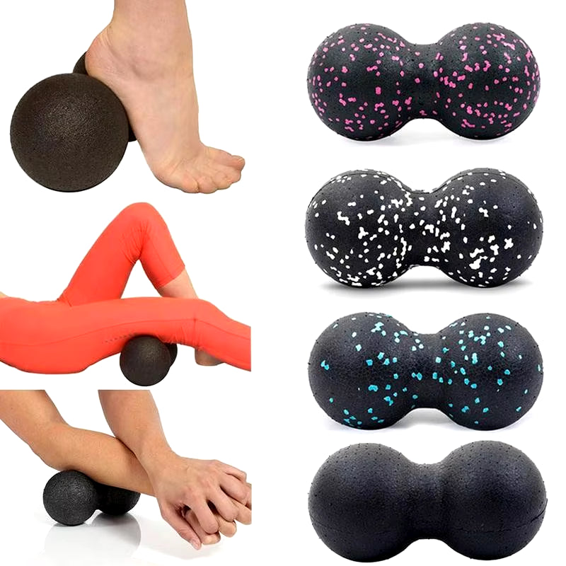 EPP Fitness Peanut Massage Ball Set Lacrosse Ball for Shoulder Back Legs Rehabilitation Therapy Training