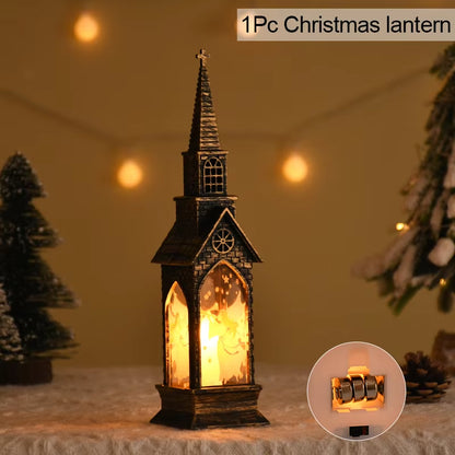 2024 Christmas LED Night Light Santa Claus Snowman Lantern Lamp Table Ornament Christmas Decoration for Home Xmas Navidad Gifts