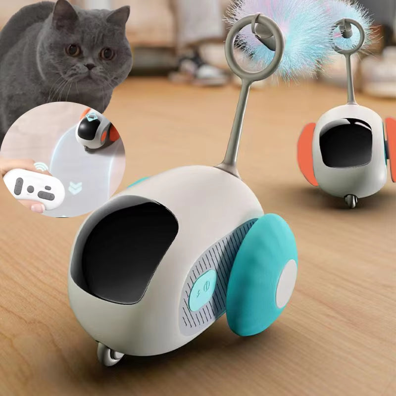 Smart Cat Toy Pet Interactive Remote Control Electric Car Toys Upgraded Version Rechargeable Puppy Training Game Cat Supplies