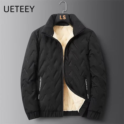 2024 Winter Parkas Men Lambswool Jackets Thicken Warm Waterproof Outdoor Casual Lightweight Male Coat Mens Jacket Outwear