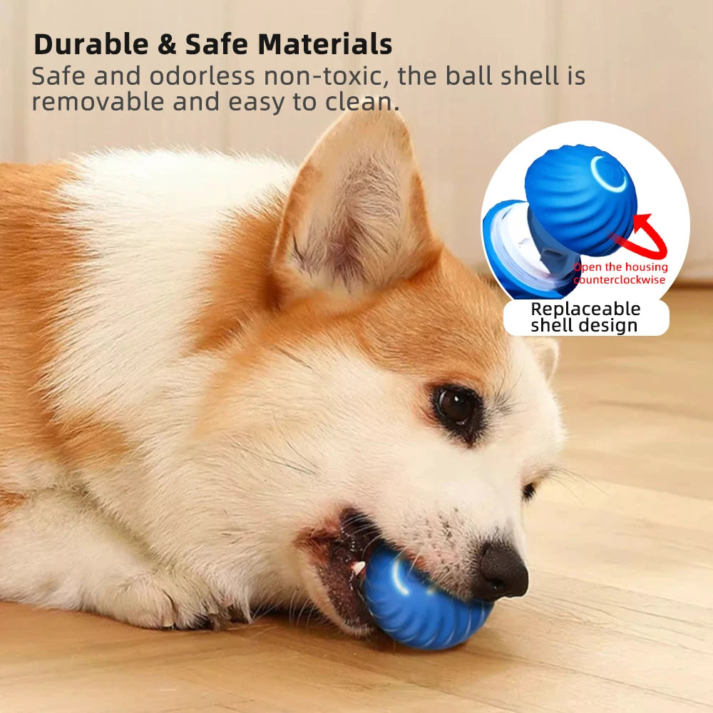 Smart Dog Toy Ball Electronic Interactive Pet Toy Moving Ball & Shell USB Automatic Bouncing for Puppy Birthday Gift Cat Product