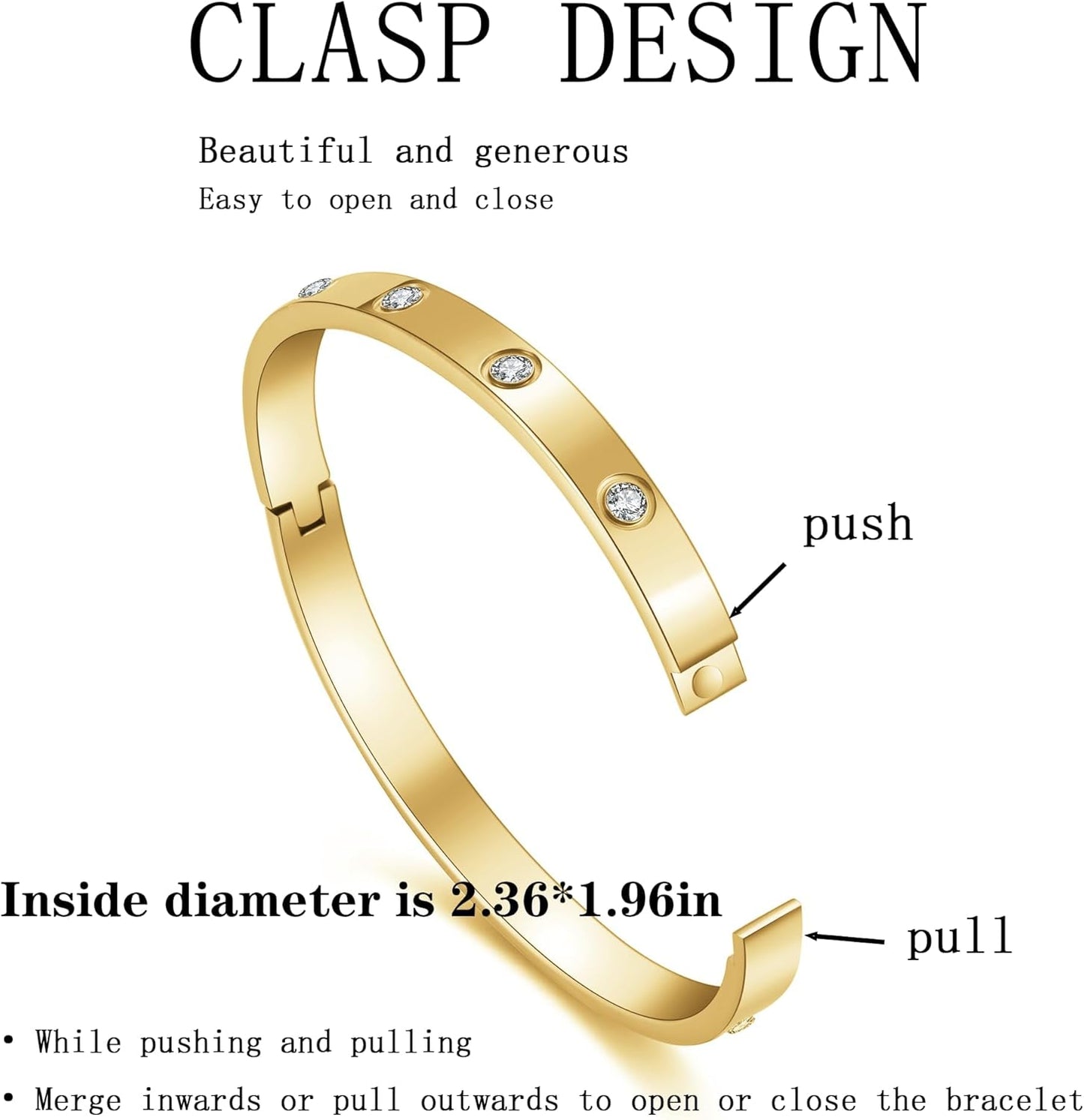 18K Gold Plated Clover Bracelet Love Bangle Set for Women - Stack Friendship Bracelet Lucky Link Bracelets Jewelry Gifts Trendy for Women