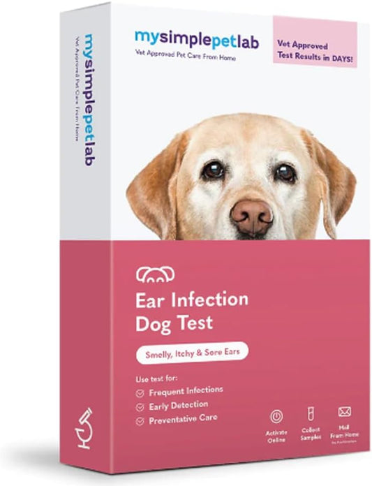 Dogs Ear Infection Test Kit | Fast and Accurate Detection of Yeast and Other Ear Irritations| Reliable Mail-In Dog Ear Care Test for Smelly, Itchy, or Sore Ears