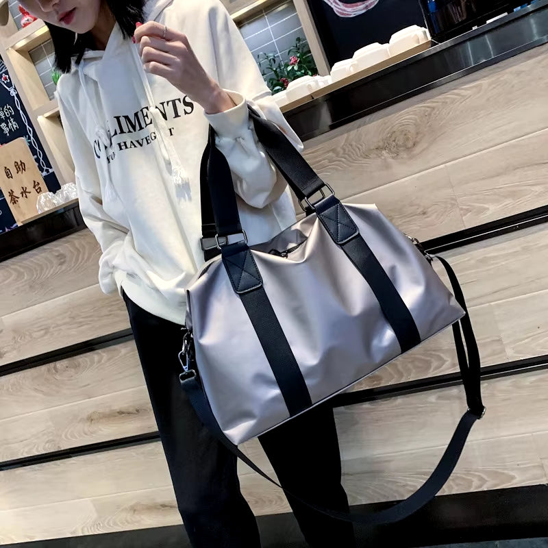 Unisex Nylon Woman Travel Bags Large Handbag Carry on Fitness Weekend Bag Ladies Multifunction Duffle Bag for Men XA733WB