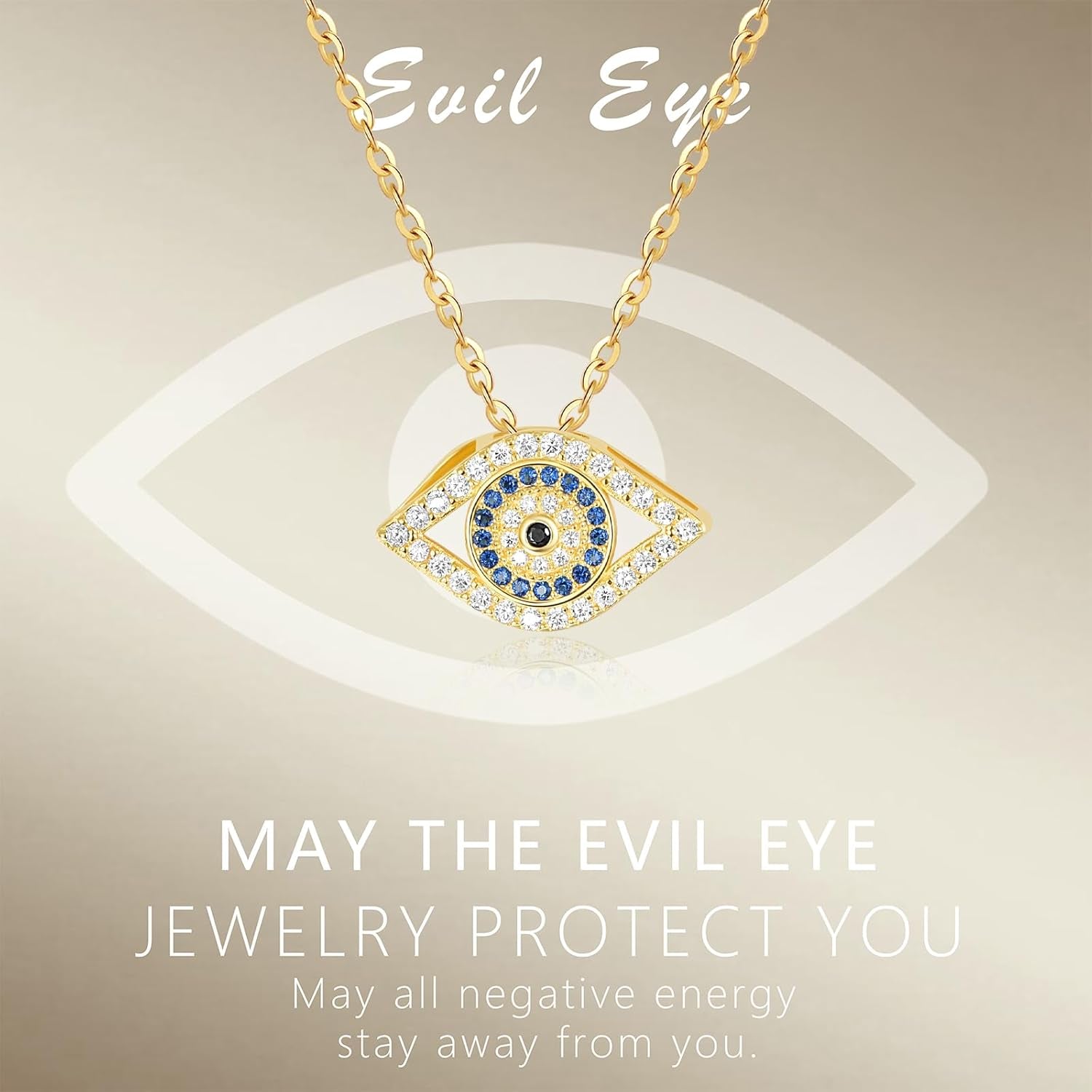 Evil Eye Necklace 925 Sterling Silver Women Classic Evil Eye Non Tarnish Jewelry Gift for Mothers Day Birthday Mom Wife