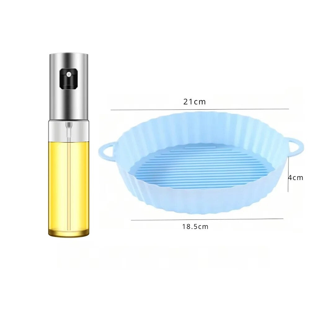 Glass Oil Sprayer for Cooking Olive Spray Mister for Salad BBQ Kitchen Baking Empty Vinegar Bottle