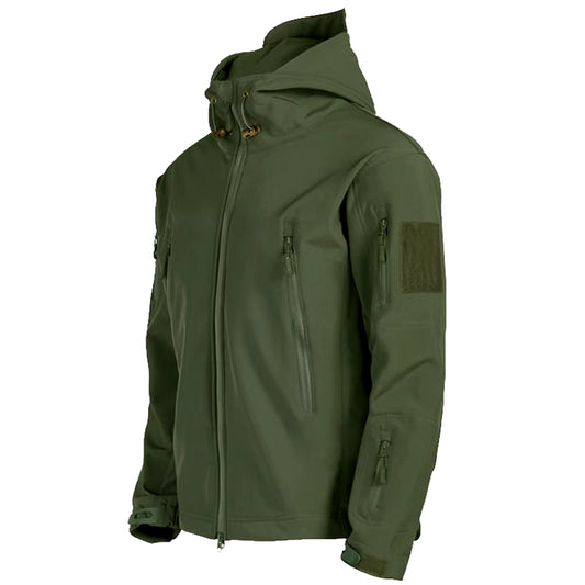 Military Shark Skin Soft Shell Jackets Men Tactical Windproof Waterproof Jacket Men Army Combat Jackets Mens Hooded Bomber Coats