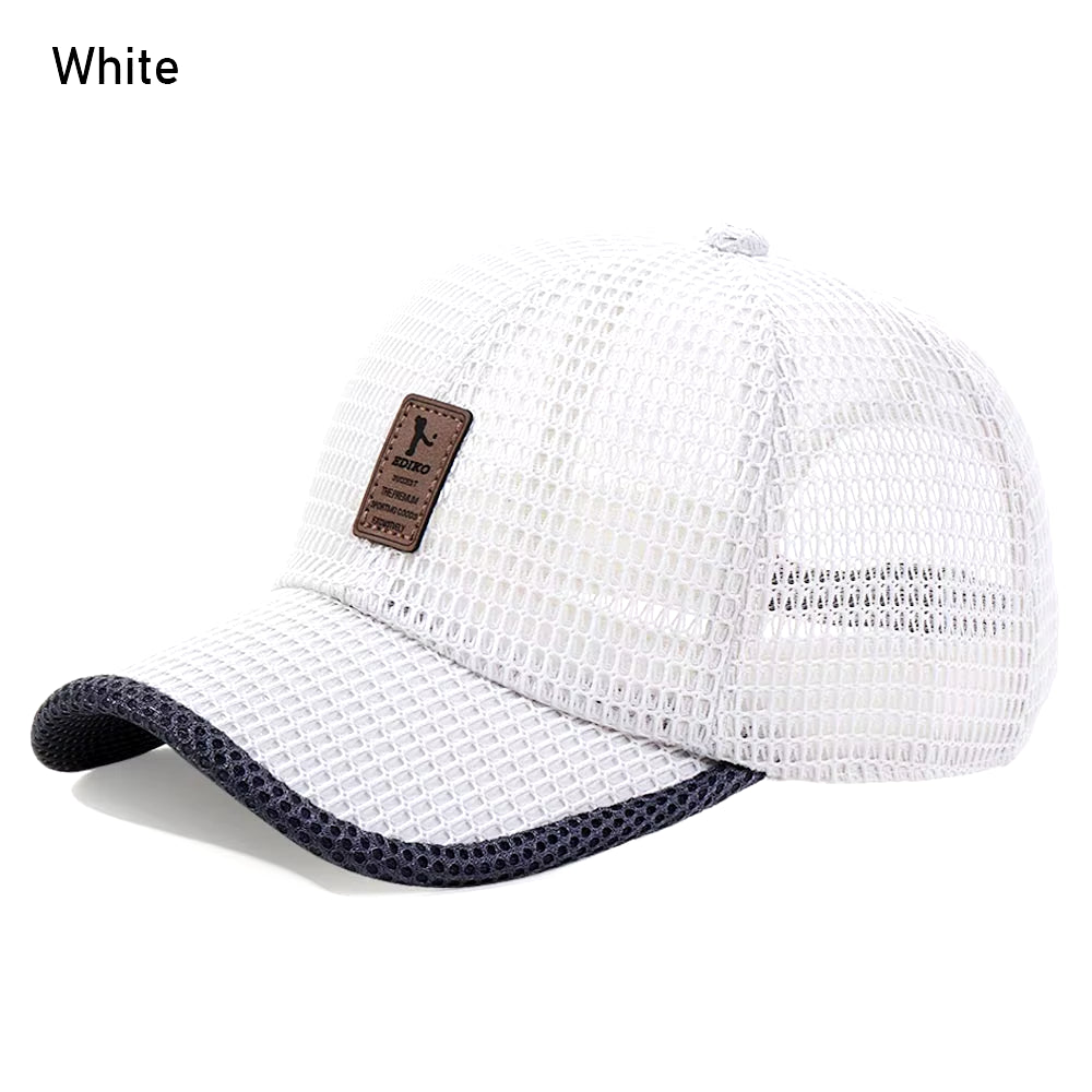 Men Women Quick-Dry Sports Baseball Cap Snapback Sunhat Mesh Patchwork Outdoor Hiking Running Hip Hop Baseball Hats Casquette