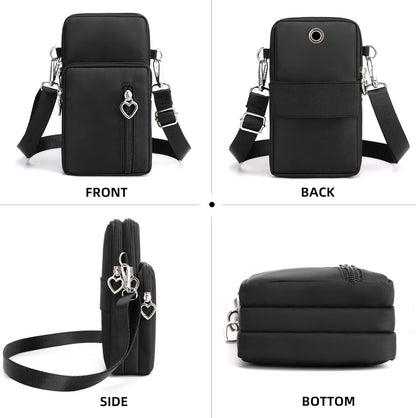 Small Crossbody Bags for Women Mini Cell Phone Purses with Crossbody Strap Phone Wallet Shoulder Bag Nylon Arm Bag