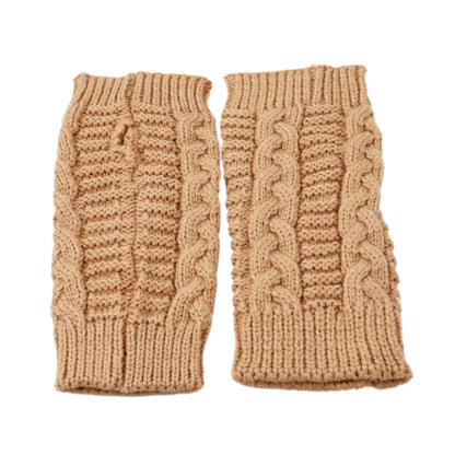 Knitted Long Hand Gloves Women'S Warm Embroidered Winter Gloves Fingerless Gloves for Women Girl Guantes Invierno Mujer Luvas