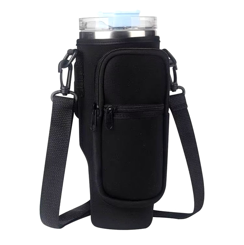 Water Bottle Carrier Bag for Stanley 40Oz Tumbler with Handle Water Bottle Holder with Adjustable Shoulder Strap with Pocket