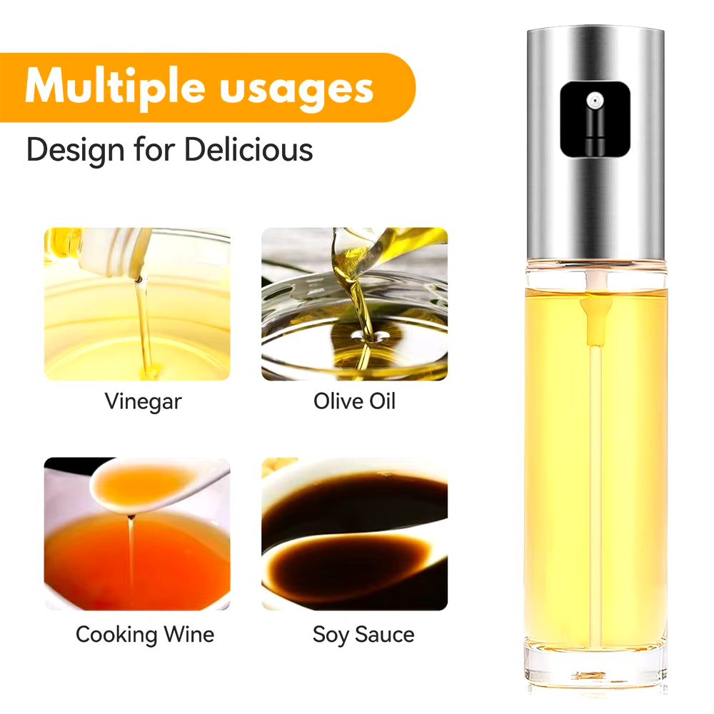 Glass Oil Sprayer for Cooking Olive Spray Mister for Salad BBQ Kitchen Baking Empty Vinegar Bottle