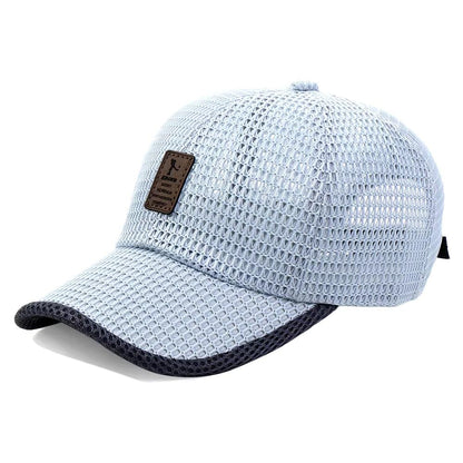 Men Women Quick-Dry Sports Baseball Cap Snapback Sunhat Mesh Patchwork Outdoor Hiking Running Hip Hop Baseball Hats Casquette