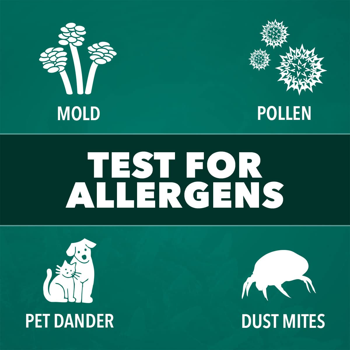 DIY Allergen Test Kit - Test for Mold, Pet Dander, Pollen & Dust Mites. AIHA Accredited Lab Analysis! Lab Fees, Expert Consultation and Return Shipping Included