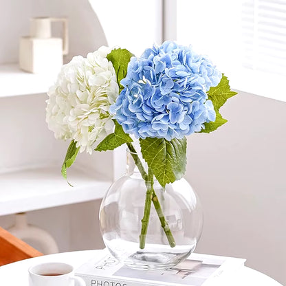 Blue Artificial Hydrangea Flowers Real Touch Artificial Hydrangea Branches Decoration Wedding Bouquet Flower Arrangement