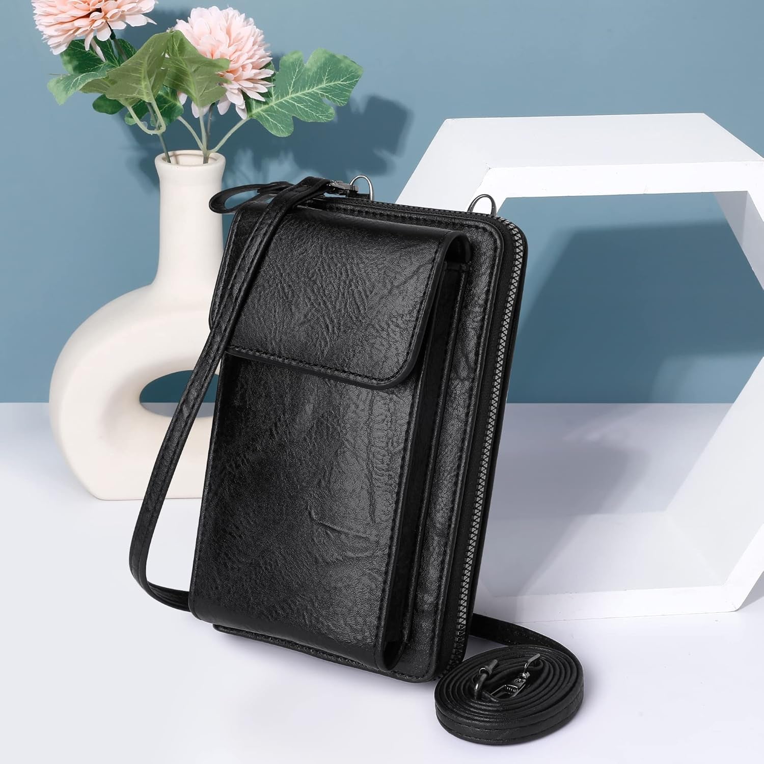 Small Crossbody Bags for Women PU Leather Cell Phone Purse Wallet with Credit Card Slots