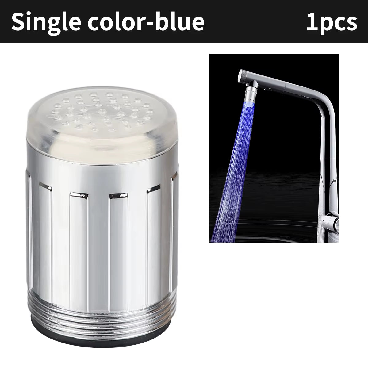 Hot LED Temperature Sensitive Faucet Water Saving Kitchen Bathroom Sensor 7 Color Change Faucet Aerator Tap Nozzle Shower