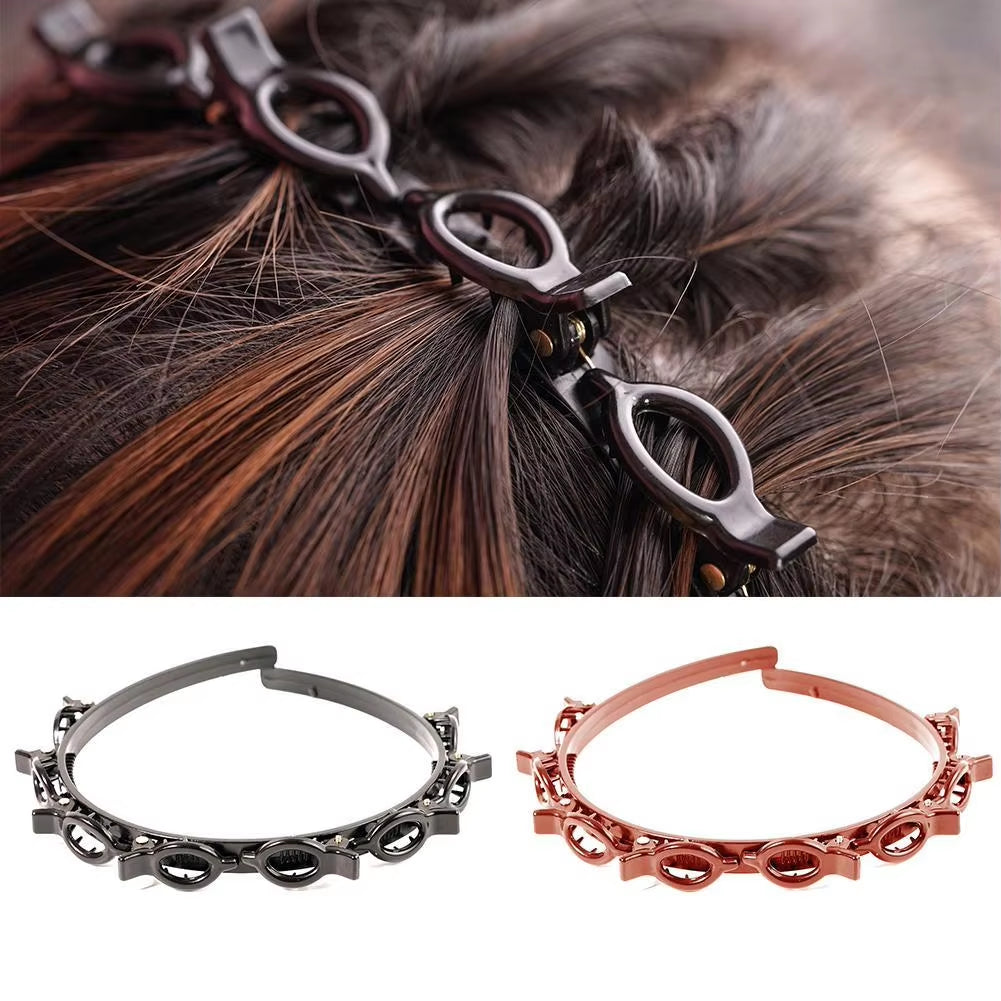 2022 New Double Bangs Hairstyle Hair Clips Hairpin Head Hoop Twist Plait Clip Front Hairclips Hair Hoop Women Headband Headwear