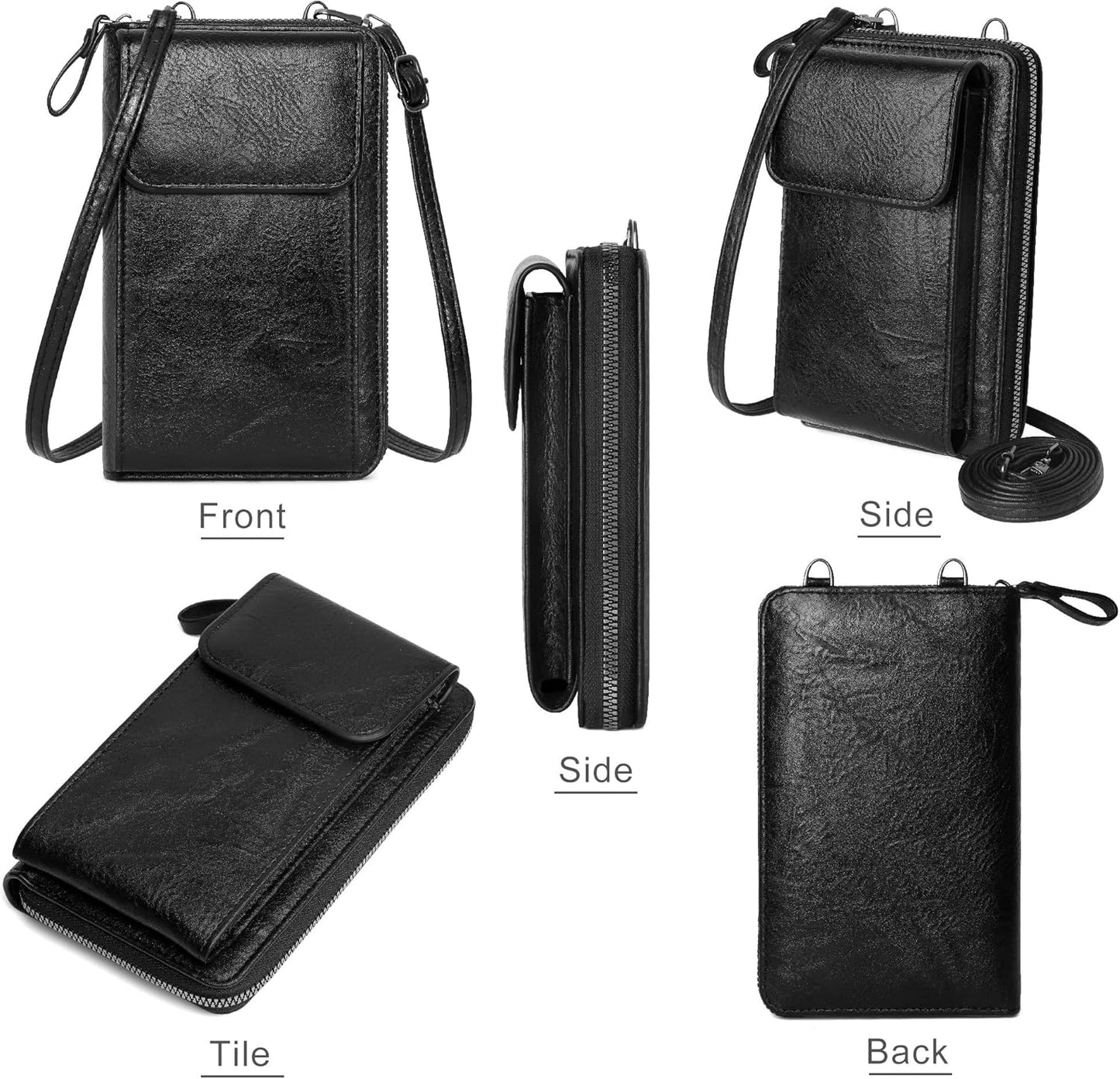 Small Crossbody Bags for Women PU Leather Cell Phone Purse Wallet with Credit Card Slots