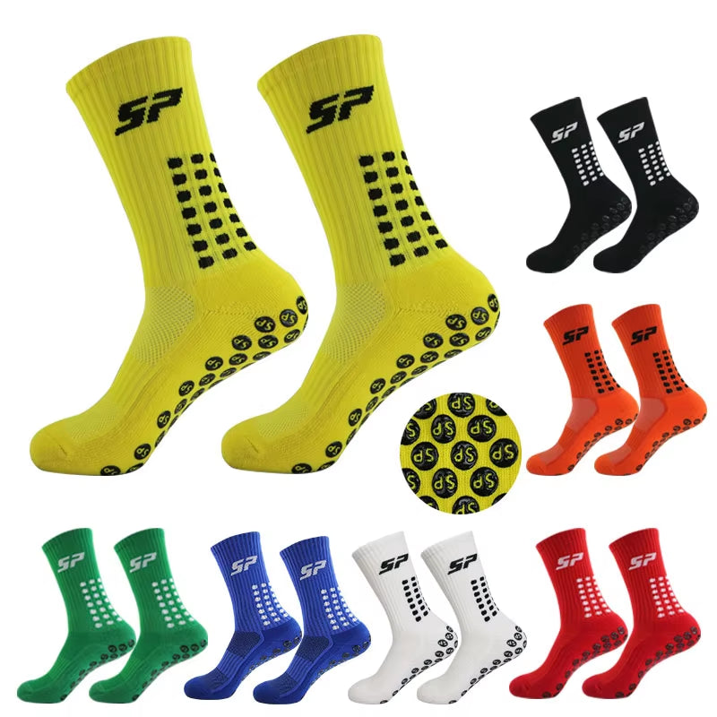 1 Pair SP anti Slip Sports Socks Grip Socks Football Yoga Socks