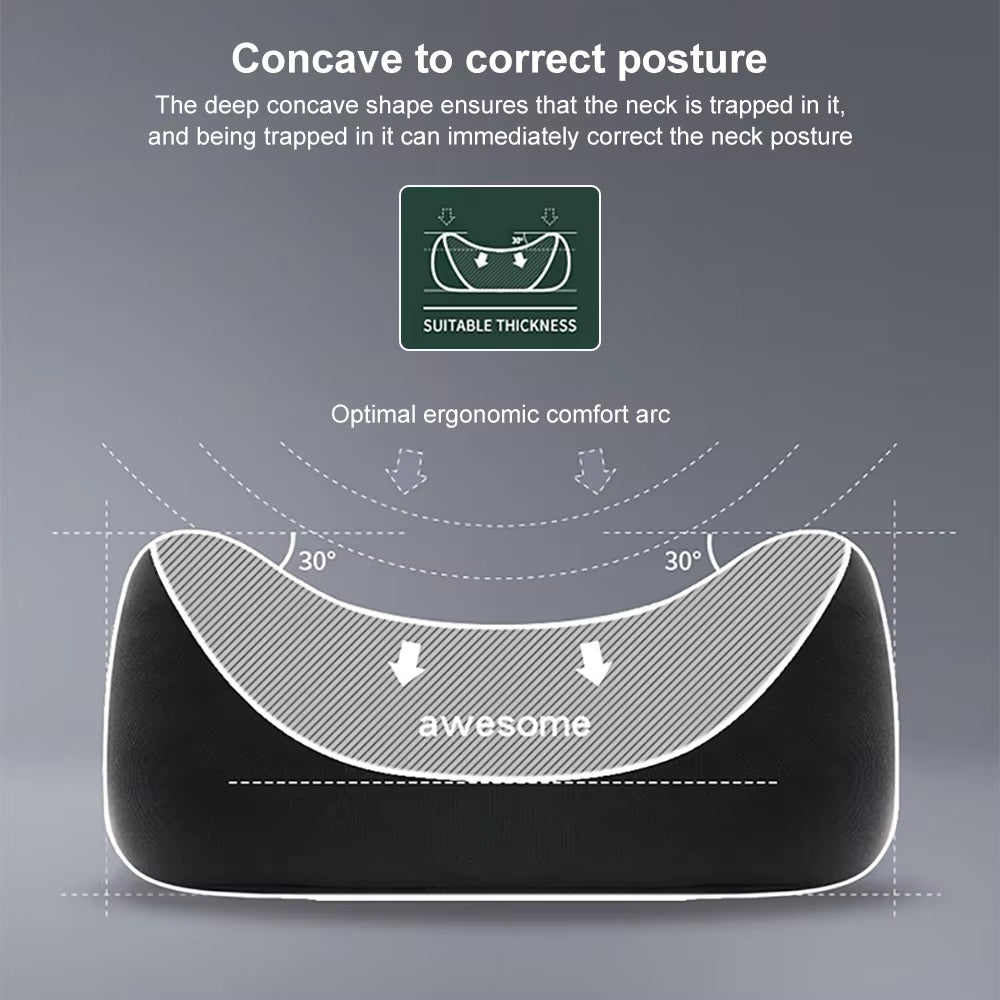 Car Pillow Headrest Neck Pillow Memory Foam Cervical Lumbar Support Car Headrest Back Pad Back Pillow Office Car Interior Acces