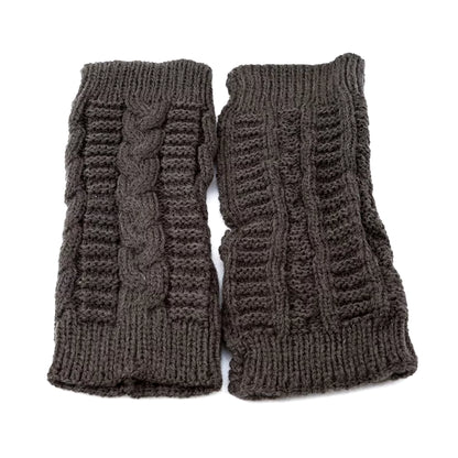 Knitted Long Hand Gloves Women'S Warm Embroidered Winter Gloves Fingerless Gloves for Women Girl Guantes Invierno Mujer Luvas