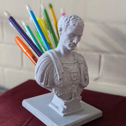 Julius Caesar Statue Office Desk Pen Holder Office Desk Organizer Office Decor Pen Rack Gift Stationery Teacher Gift