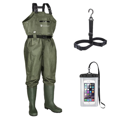 Fishing Chest Waders for Men Women with Boots Waterproof 2-Ply Nylon PVC Breathable Waders for Hunting Fishing, Autumntravel, Waterproof Birthday Gift, Christmas Gift, Halloween Gift